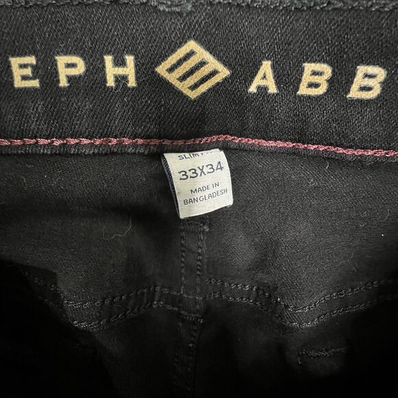 Men’s Joseph Abound Jeans Sz 33x32 Black Classic Slim Fit Straight Leg Stretch - Picture 9 of 12